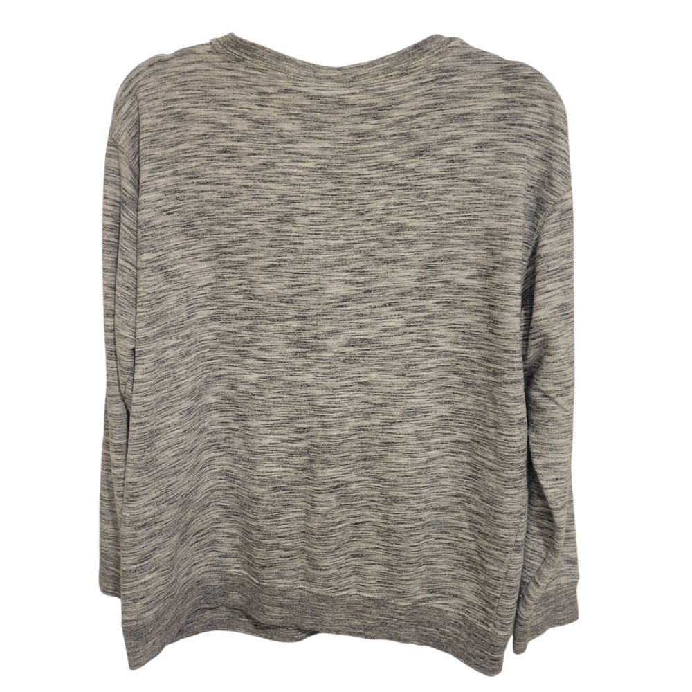 Gray Lace-Up Long Sleeve Top - Picture 3 of 4